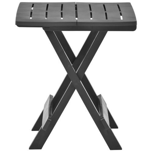 Table pliable de jardin Anthracite 45x43x50 cm Plastique - Photo n°3; ?>