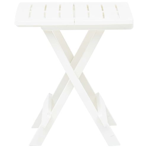Table pliable de jardin Blanc 45x43x50 cm Plastique - Photo n°3; ?>