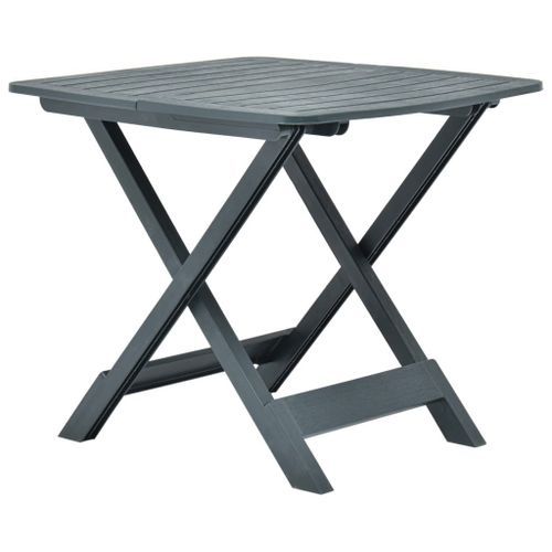 Table pliable de jardin Vert 79x72x70 cm Plastique - Photo n°3; ?>