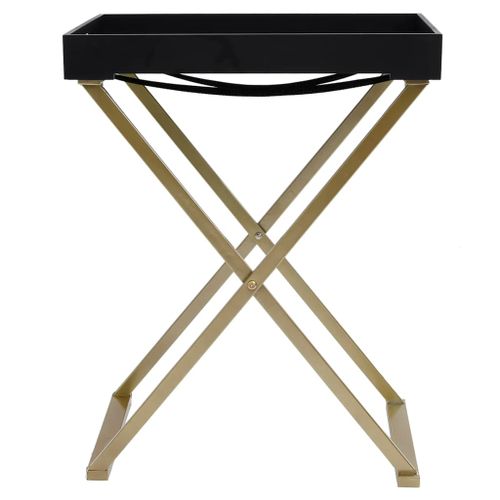 Table pliable Doré et noir 48x34x61 cm MDF - Photo n°3; ?>