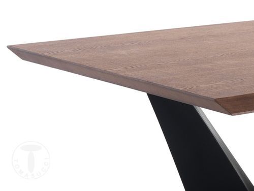Table rectangle en bois MDF et pieds en acier noir Lola L 200 cm 2 - Photo n°3; ?>