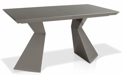 Table rectangulaire à rallonge design Taupe Dezina - Photo n°2; ?>