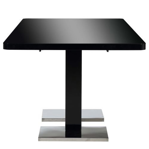 Table rectangulaire à rallonge noir brillant Venti 140-180 cm - Photo n°2; ?>