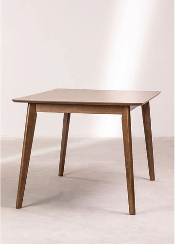 Table rectangulaire bois d'hévéa marron Kise 150 cm - Photo n°3; ?>