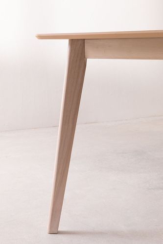 Table rectangulaire bois d'hévéa naturel cendré Kise 150 cm - Photo n°3; ?>