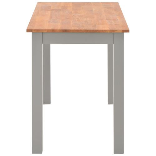 Table rectangulaire bois de chêne naturel et gris Cusina 120 cm - Photo n°2; ?>