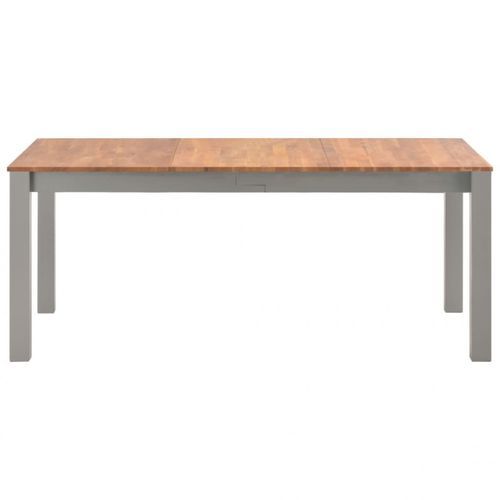 Table rectangulaire bois de chêne naturel et gris Cusina 180 cm - Photo n°2; ?>