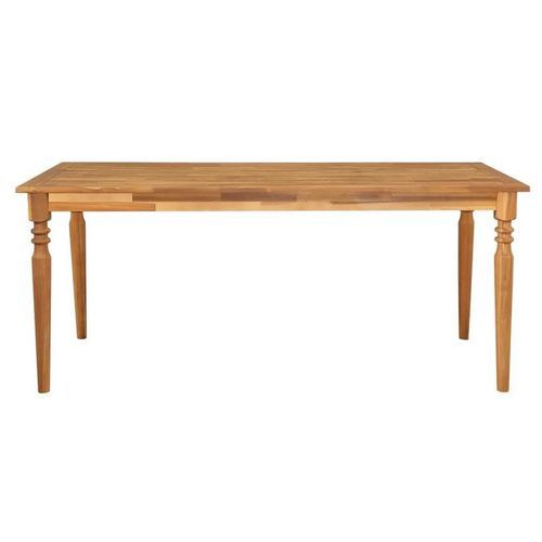 Table rectangulaire bois massif acacia clair Atsiv 170 cm - Photo n°2; ?>