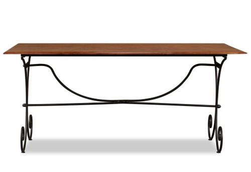 Table rectangulaire bois massif d'acacia Rozas 180 cm - Photo n°2; ?>