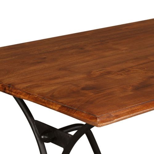 Table rectangulaire bois massif d'acacia Rozas 180 cm - Photo n°3; ?>