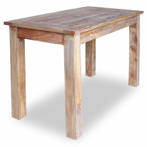 Table rectangulaire bois massif de récupération Sofian 120 cm - Photo n°2; ?>