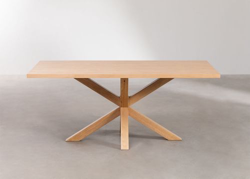 Table rectangulaire bois naturel Kanaz 180 cm - Photo n°3; ?>