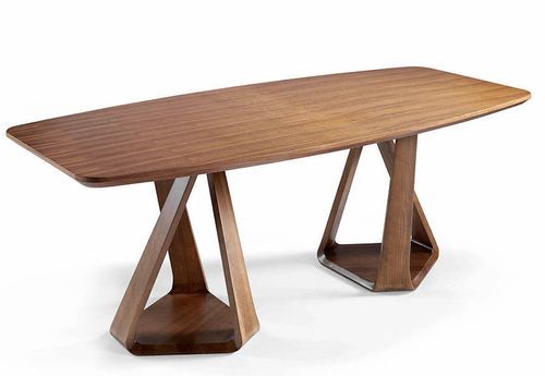 Table rectangulaire design bois noyer Kinta 220 cm - Photo n°2; ?>