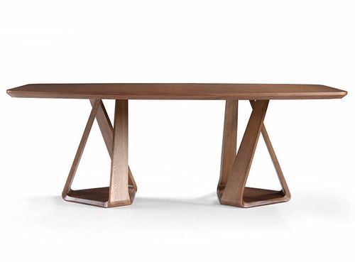Table rectangulaire design bois noyer Kinta 220 cm - Photo n°3; ?>