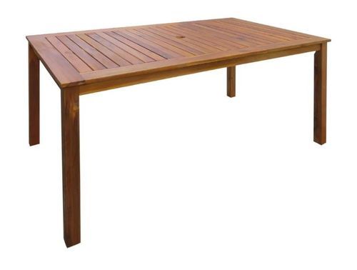 Table rectangulaire et 6 chaises de jardin acacia clair Polina 140 2 - Photo n°2; ?>