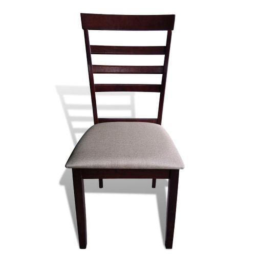 Table rectangulaire et 6 chaises marron et crème Robusta - Photo n°2; ?>