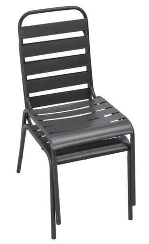 Table rectangulaire et 8 chaises de jardin métal gris Pretty - Photo n°2; ?>