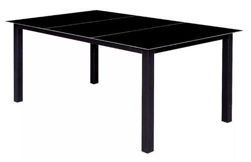Table rectangulaire et 8 chaises de jardin métal noir Groove 2 - Photo n°3; ?>