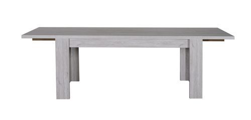 Table rectangulaire extensible bois de chêne gris Maeva - Photo n°2; ?>