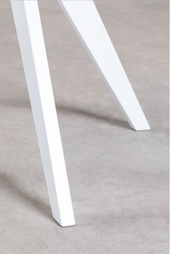 Table ronde bois d'hévéa blanc Kiten 100 cm - Photo n°3; ?>