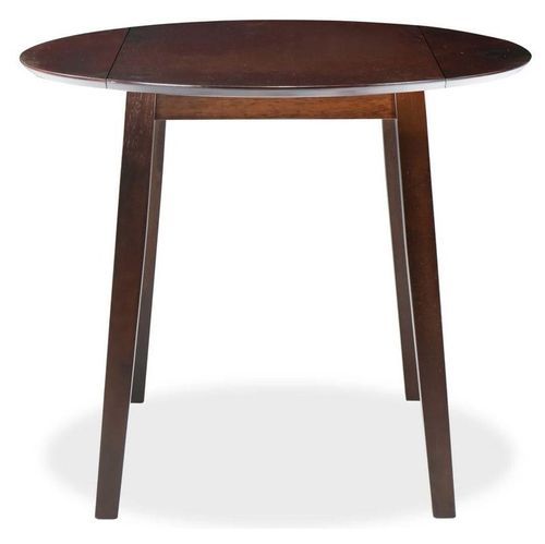 Table ronde bois et pieds hévéa massif foncé Verco D 90 cm - Photo n°2; ?>