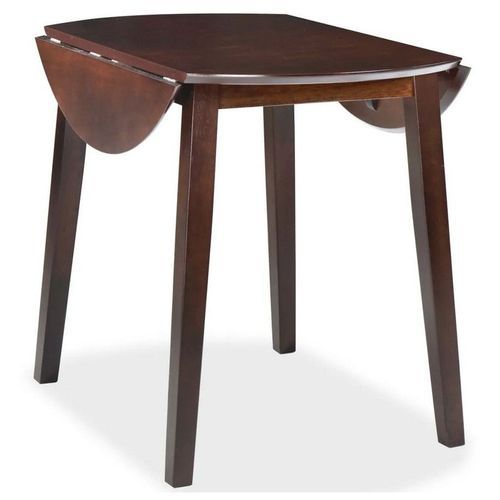 Table ronde bois et pieds hévéa massif foncé Verco D 90 cm - Photo n°3; ?>