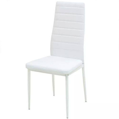 Table ronde métal et 2 chaises simili blanc Kobi - Photo n°3; ?>