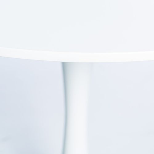 Table ronde moderne blanc laqué Bosika 100 cm - Photo n°3; ?>