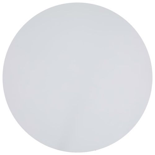 Table ronde plateau blanc et pieds metal naturel Sanda 90 cm - Photo n°2; ?>