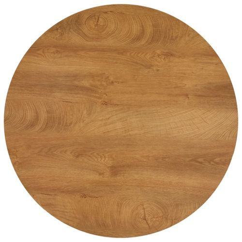 Table ronde plateau bois clair et pieds metal noir Sanda 90 cm - Photo n°2; ?>