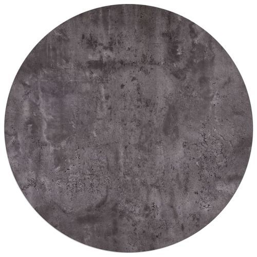 Table ronde plateau effet béton et pieds metal noir Sanda 90 cm - Photo n°2; ?>