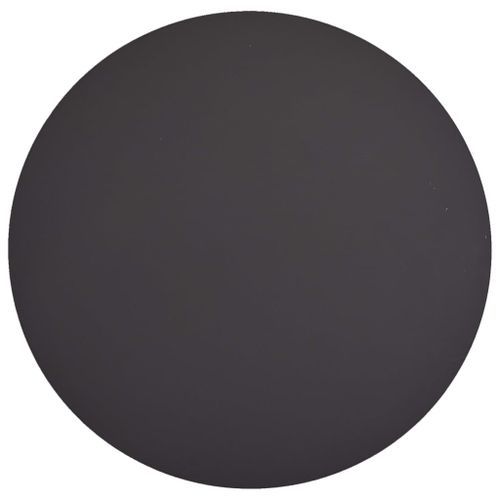 Table ronde plateau gris et pieds metal noir Sanda 90 cm - Photo n°2; ?>