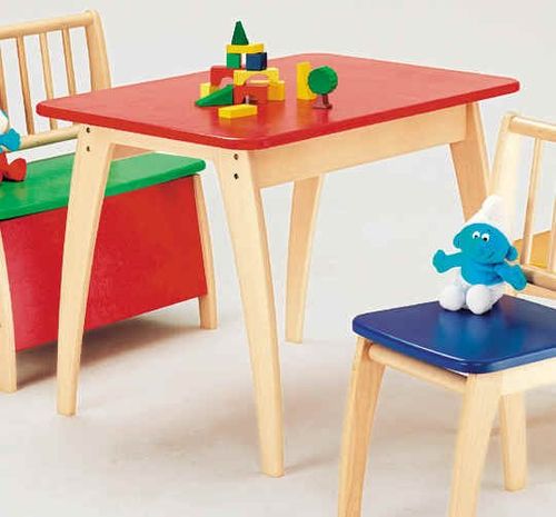 table rouge et naturelle Bambino - Photo n°2; ?>