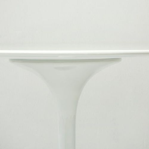 Table tulipe ronde fibre de verre blanche D 120 cm - Photo n°2; ?>
