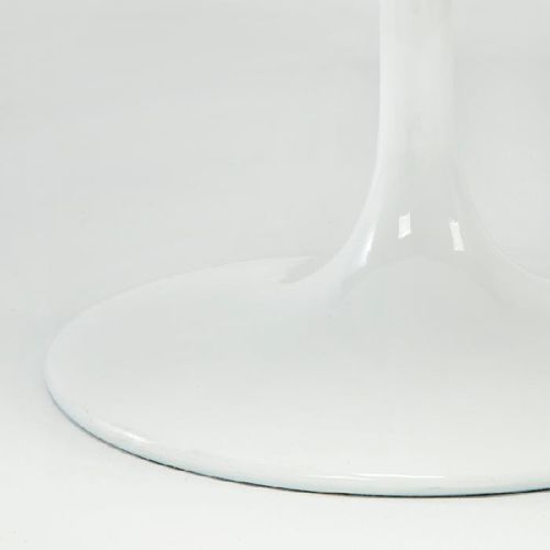 Table tulipe ronde fibre de verre blanche D 90 cm - Photo n°3; ?>