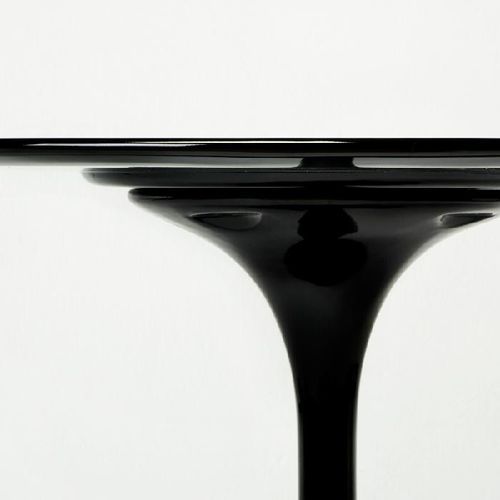 Table tulipe ronde fibre de verre noire D 120 cm - Photo n°2; ?>