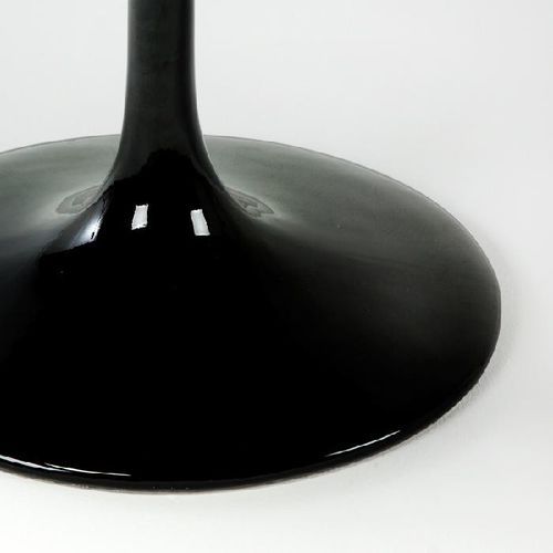 Table tulipe ronde fibre de verre noire D 120 cm - Photo n°3; ?>