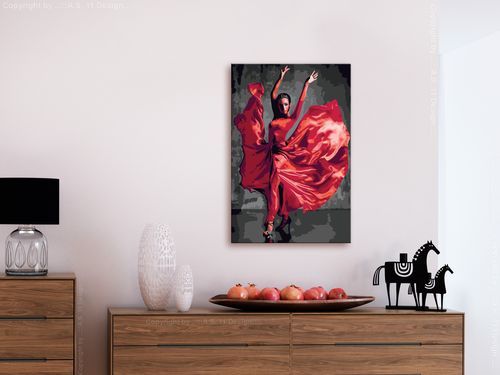 Tableau à peindre par soi-même Red Dress - Photo n°2; ?>