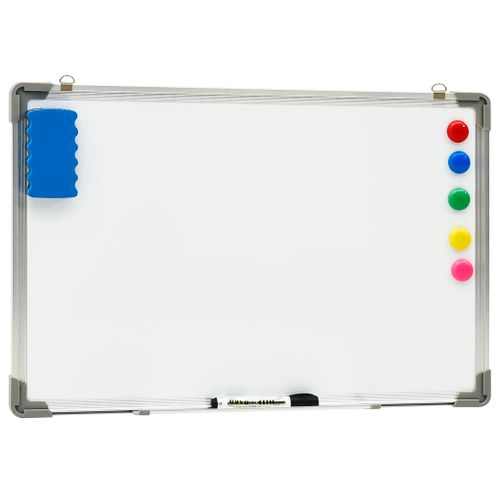 Tableau blanc magnétique effaçable à sec Blanc 50x35 cm Acier - Photo n°2; ?>