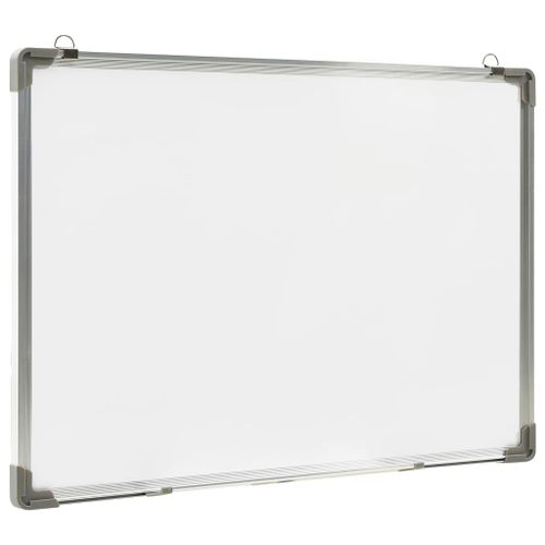 Tableau blanc magnétique effaçable à sec Blanc 90x60 cm Acier - Photo n°3; ?>