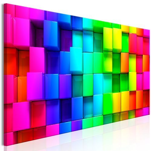 Tableau Colourful Cubes (5 Parts) Narrow - Photo n°2; ?>