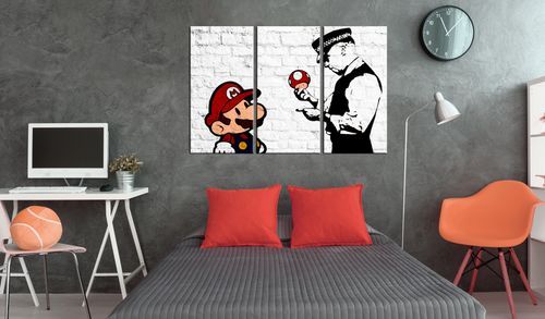 Tableau Mario Bros (Banksy) - Photo n°2; ?>