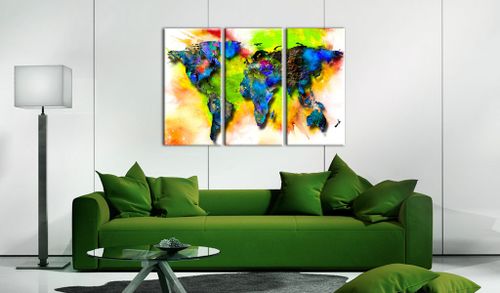 Tableau Painted continents - Photo n°2; ?>