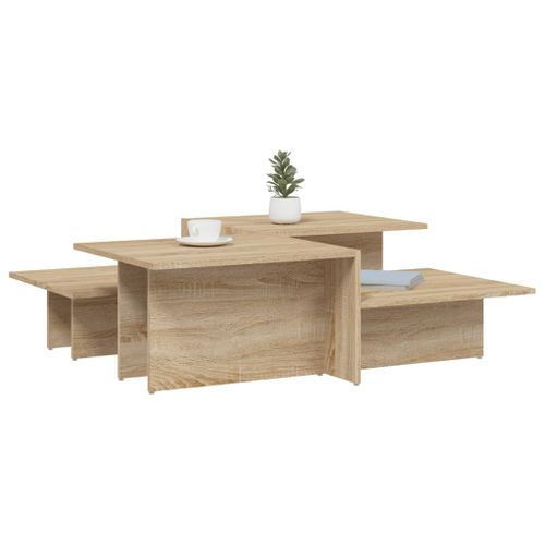 Tables basses 2 pcs Chêne sonoma Bois d'ingénierie - Photo n°3; ?>