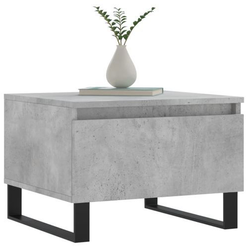 Tables basses 2 pcs gris béton 50x46x35 cm bois d'ingénierie - Photo n°3; ?>