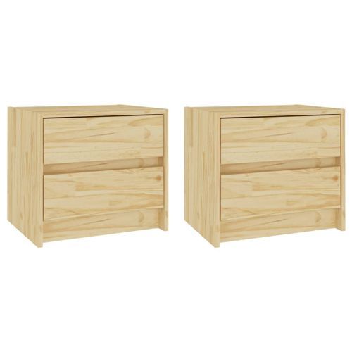 Tables de chevet 2 pcs 40x30,5x35,5 cm Bois de pin solide - Photo n°2; ?>