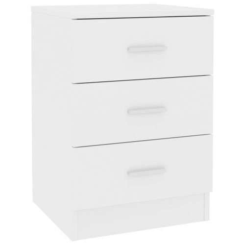 Tables de chevet 2 pcs Blanc 38 x 35 x 56 cm - Photo n°3; ?>