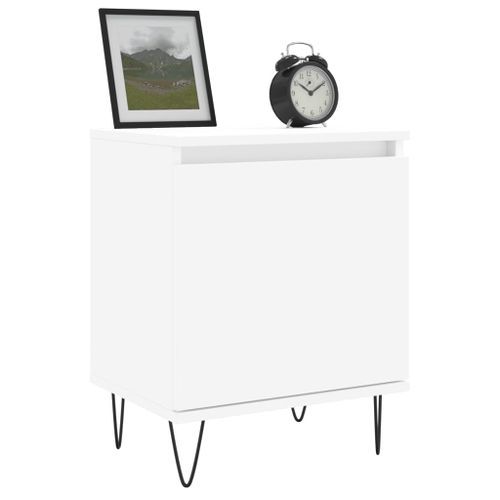 Tables de chevet 2 pcs blanc 40x30x50 cm bois d'ingénierie - Photo n°3; ?>