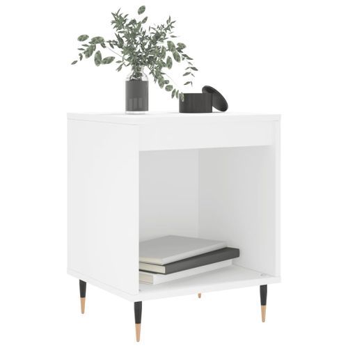 Tables de chevet 2 pcs blanc 40x35x50 cm bois d’ingénierie - Photo n°3; ?>