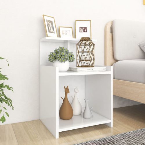 Tables de chevet 2 pcs Blanc 40x35x60 cm - Photo n°2; ?>